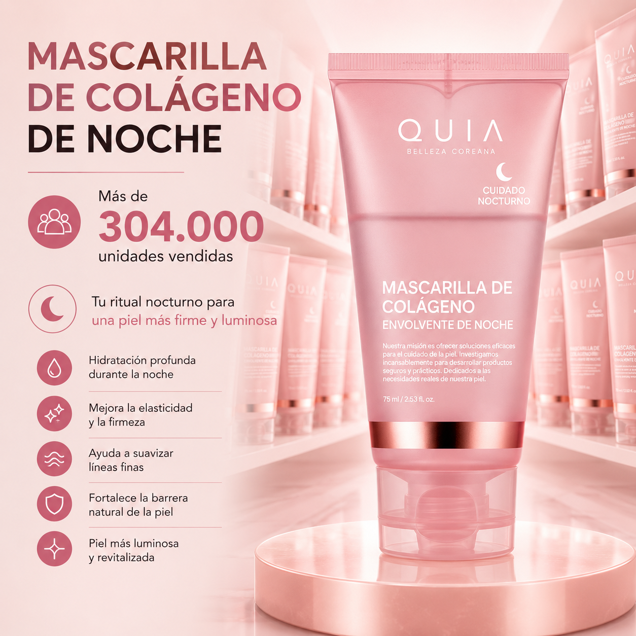 Mascarilla de Colágeno Absorbible de Noche