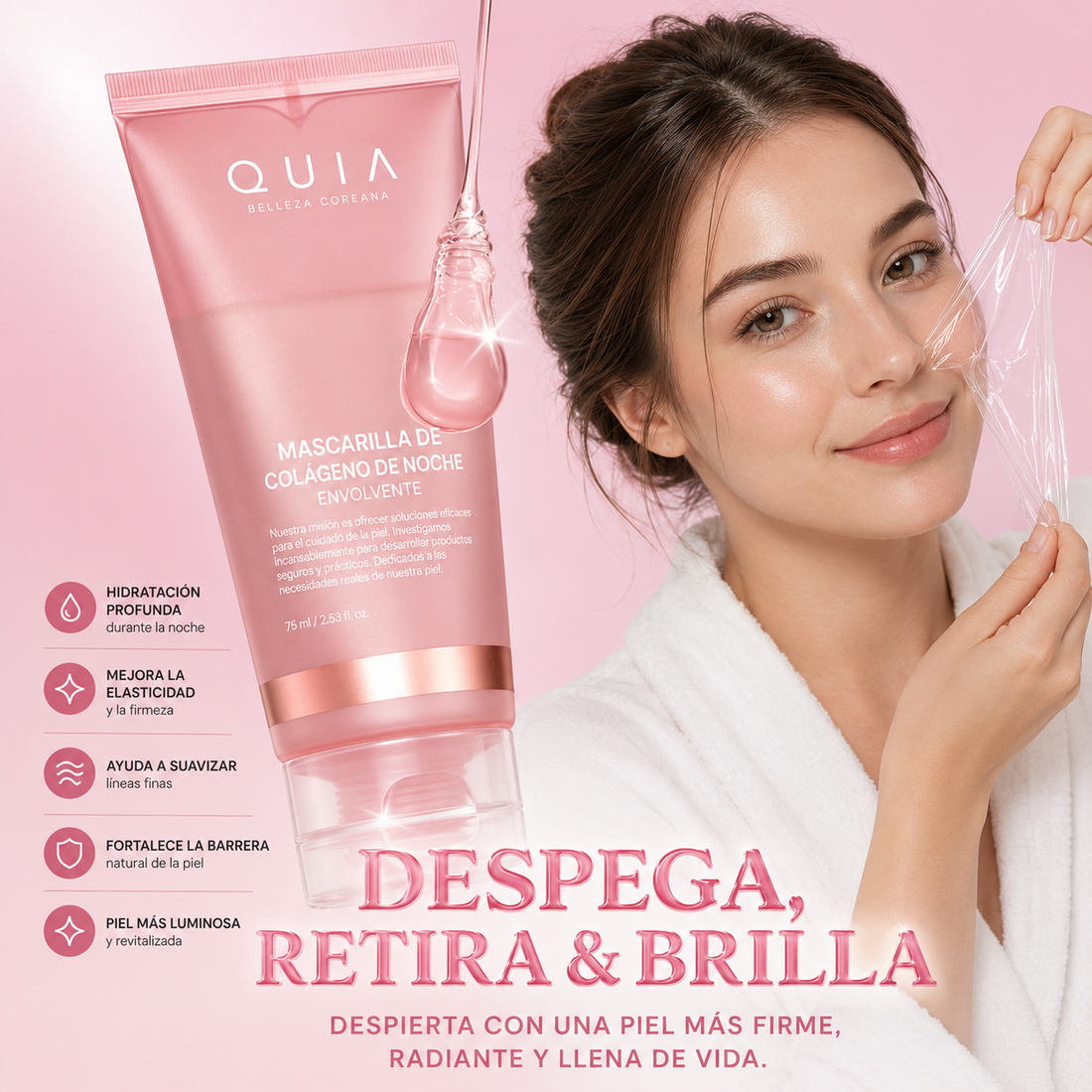 Mascarilla de Colágeno Absorbible de Noche