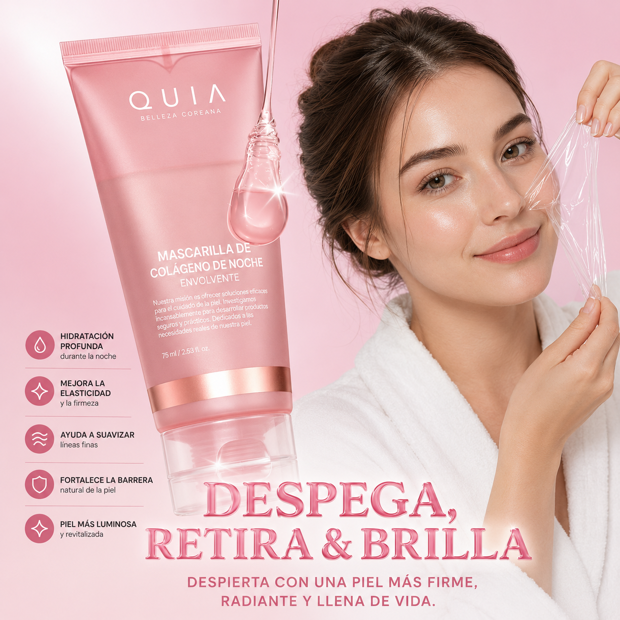 Mascarilla de Colágeno Absorbible de Noche