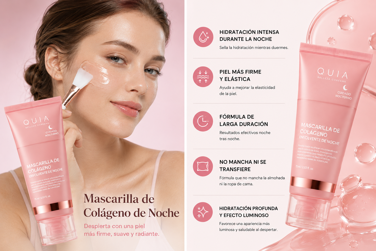 Mascarilla de Colágeno Absorbible de Noche