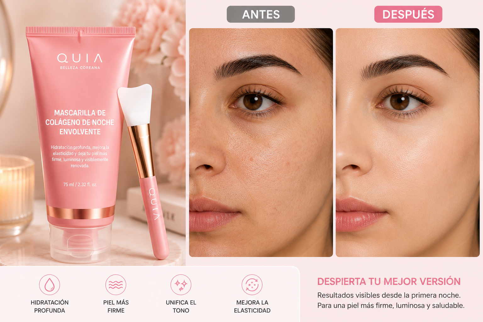 Mascarilla de Colágeno Absorbible de Noche