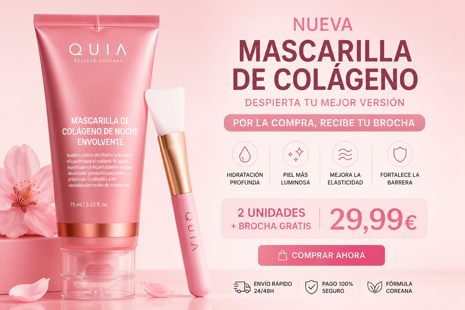 Mascarilla de Colágeno Absorbible de Noche